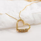 Collier Prénom Personnalisé Cœur – Cadeau Maman avec Prénoms Enfants